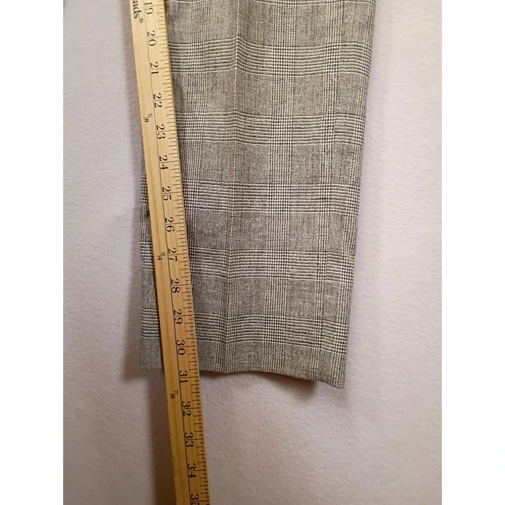 Classic Academia Banana Republic Mens 31x32 Grey Tan Glen Plaid Dress Pants